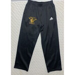 Adidas Mens Sweatpants Size Large Back Gym  Polyester Pants  Baseball DC Logo